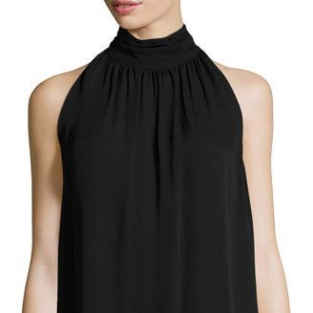Joie Erola Silk-Blend Top In Caviar - Size Medium